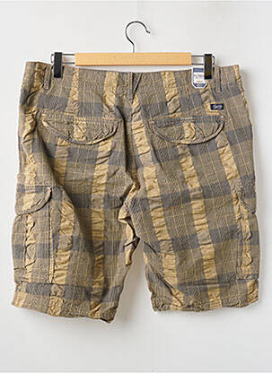 Bermuda tissage popeline taille normale beige PETROL INDUSTRIES femme