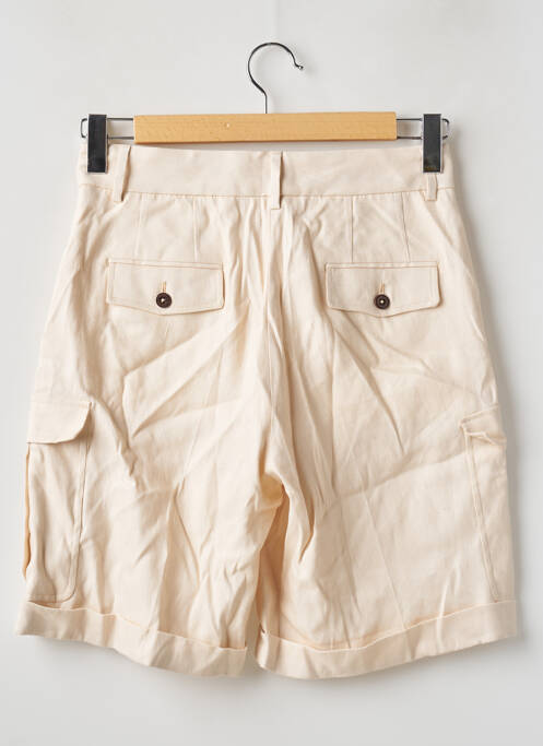 Bermuda taille haute taille haute beige DEUX. BY ELINE DE MUNCK femme