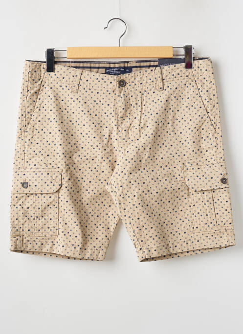 Short tissage popeline taille normale beige BRUCE & BUTLER  homme