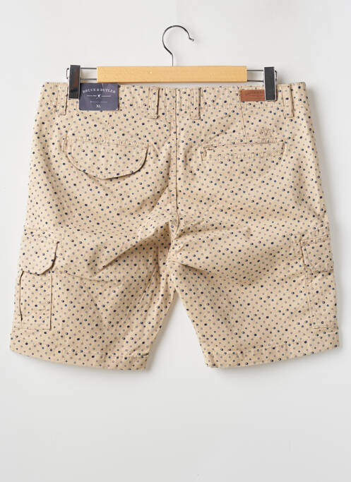 Short tissage popeline taille normale beige BRUCE & BUTLER  homme
