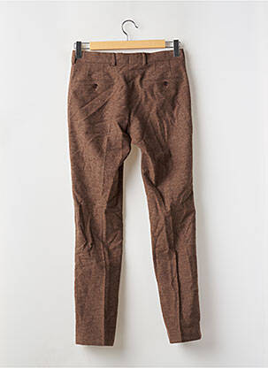 Pantalon slim tissage chiné taille normale marron L'IMPECCABLE MARCEL homme