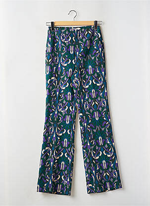 Pantalon flare stretch taille haute vert MNG femme