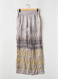 Pantalon large coupe fluide taille haute gris NÜ femme