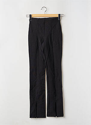 Pantalon droit stretch taille haute noir MNG femme