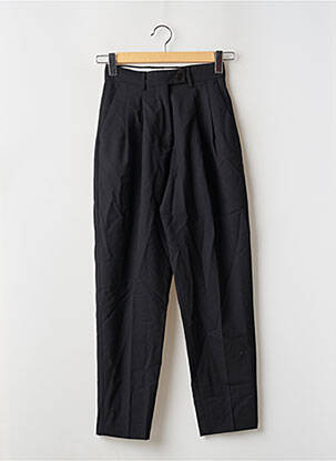 Pantalon droit stretch taille haute noir YUGEN femme