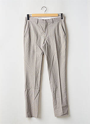 Pantalon slim stretch taille normale beige SELECTED homme