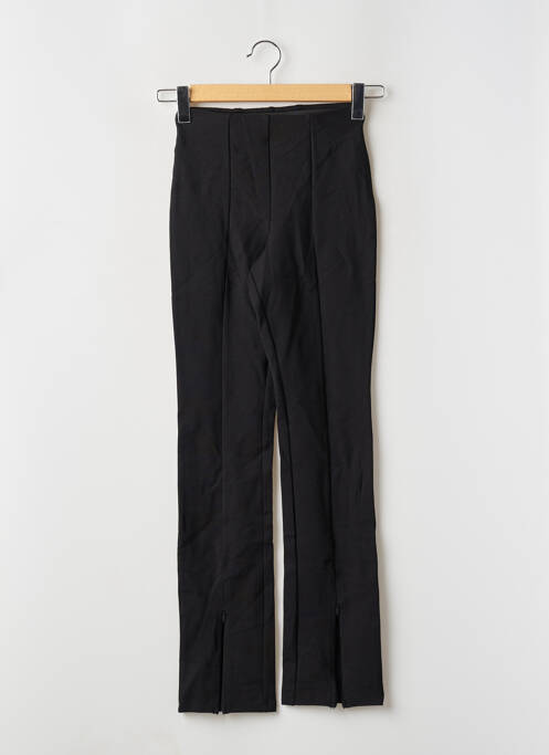 Pantalon droit stretch taille haute noir MANGO femme