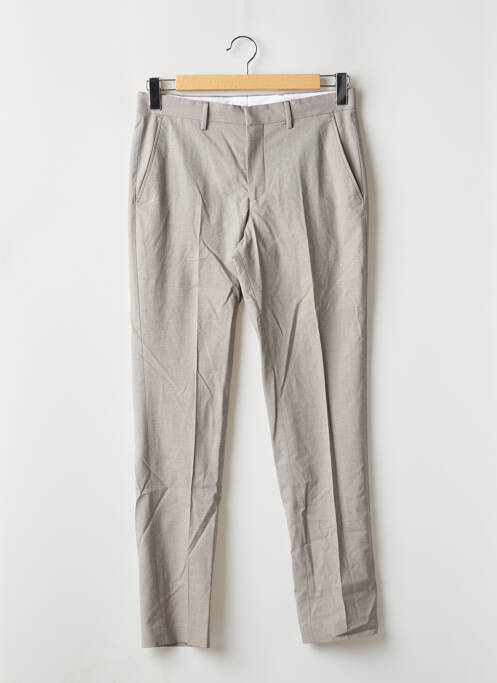 Pantalon slim beige SELECTED pour homme
