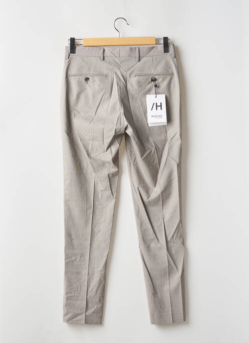 Pantalon slim beige SELECTED homme
