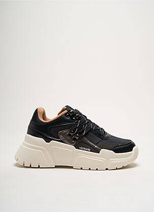 Baskets talon compensé talon de 4 à 6cm noir VICTORIA femme