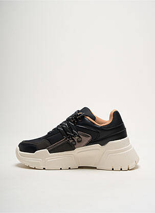 Baskets talon compensé talon de 4 à 6cm noir VICTORIA femme
