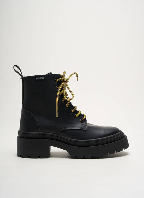 Bottines/boots matière lisse talon de 4 à 6cm noir VICTORIA femme