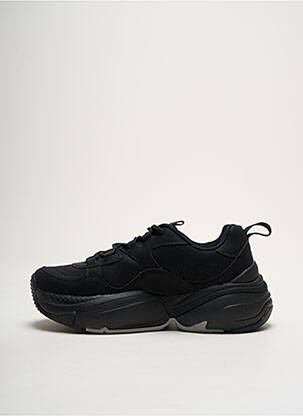 Baskets matière lisse talon de 4 à 6cm noir VICTORIA femme