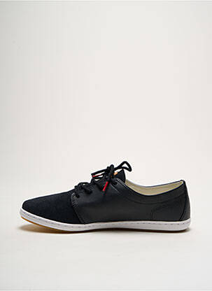 Baskets matière lisse bout rond noir LAFEYT homme