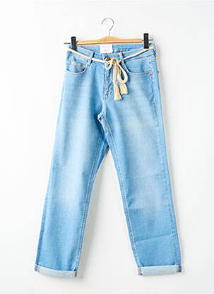 Jeans coupe droite taille haute taille haute bleu PARA MI femme