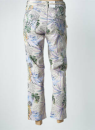 Pantalon 7/8 stretch taille normale beige PARA MI femme