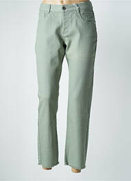 Jeans coupe droite taille basse taille basse vert LES P'TITS OUFS femme