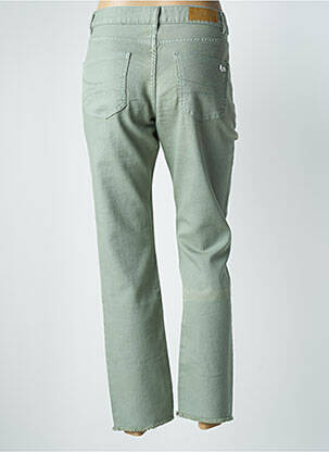 Jeans coupe droite taille basse taille basse vert LES P'TITS OUFS femme