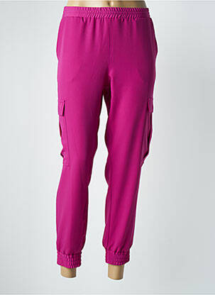 Pantalon cargo taille élastique taille normale rose SEE THE MOON femme