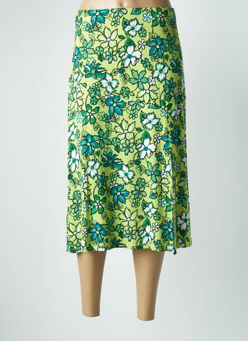 Jupe mi-longue coupe droite vert SURKANA femme