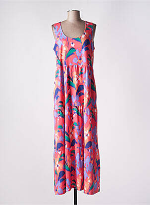 Robe longue imprimé fantaisie sans manche rose LOLITAS & LOLOS femme