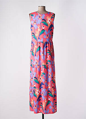 Robe longue imprimé fantaisie sans manche rose LOLITAS & LOLOS femme
