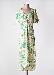 Robe longue manches courtes manches courtes vert LES P'TITES BOMBES femme