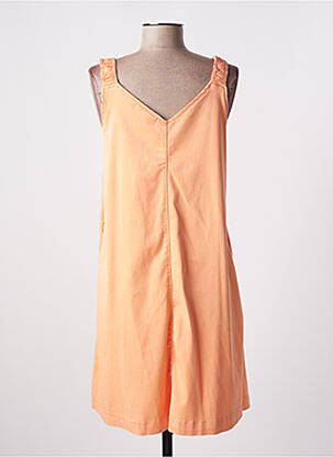 Robe courte coupe évasée fines bretelles orange CAFE NOIR femme