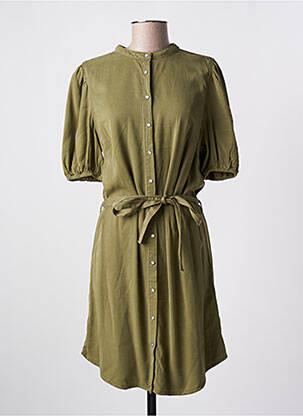 Robe courte manches courtes manches courtes vert LES P'TITES BOMBES femme