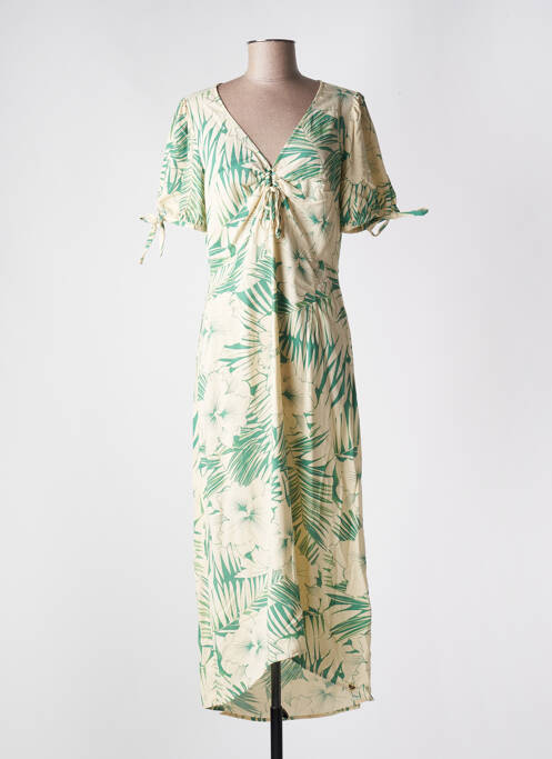 Robe longue manches courtes manches courtes vert LES P'TITES BOMBES femme