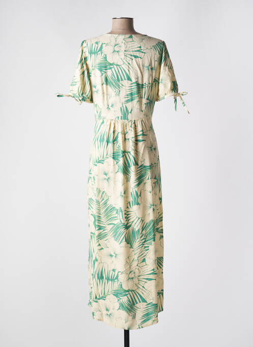 Robe longue manches courtes manches courtes vert LES P'TITES BOMBES femme