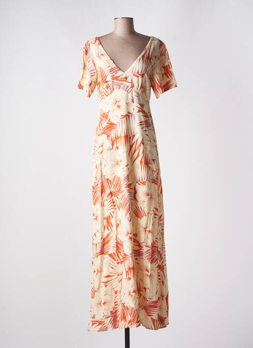 Robe longue manches courtes manches courtes orange LES P'TITES BOMBES femme
