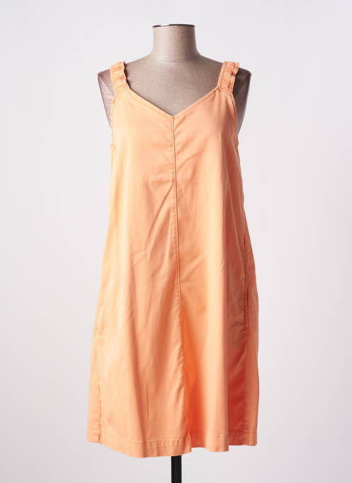 Robe courte coupe évasée fines bretelles orange CAFE NOIR femme