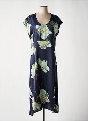 Robe longue manches courtes manches courtes bleu LPB femme