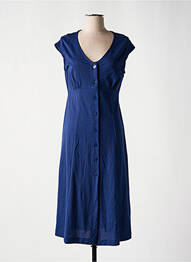 Robe mi-longue manches courtes manches courtes bleu SEE THE MOON femme