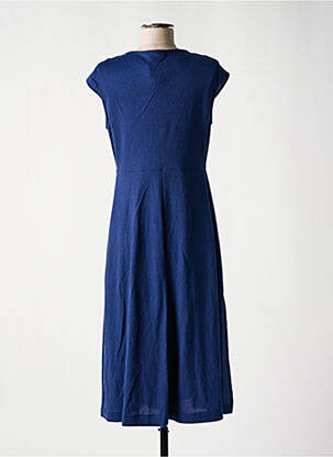 Robe mi-longue manches courtes manches courtes bleu SEE THE MOON femme