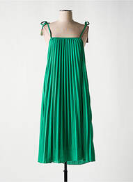 Robe mi-longue doublure fines bretelles vert LOLITAS&L femme