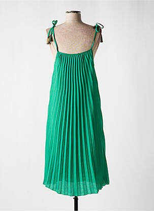 Robe mi-longue doublure fines bretelles vert LOLITAS&L femme