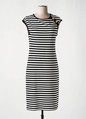 Robe mi-longue manches courtes manches courtes noir LOLITAS&L femme