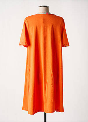 Robe mi-longue manches courtes manches courtes orange LOLITAS&L femme