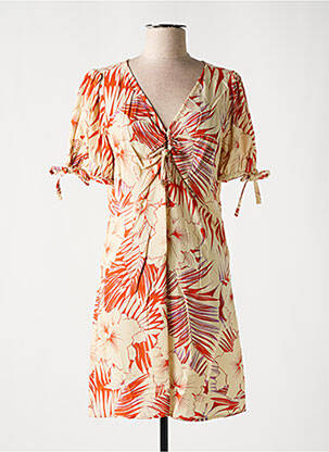 Robe courte manches courtes manches courtes orange LPB femme