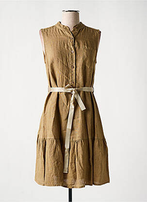 Robe mi-longue sans manche sans manche beige CAFE NOIR femme