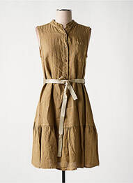 Robe mi-longue sans manche sans manche beige CAFE NOIR femme