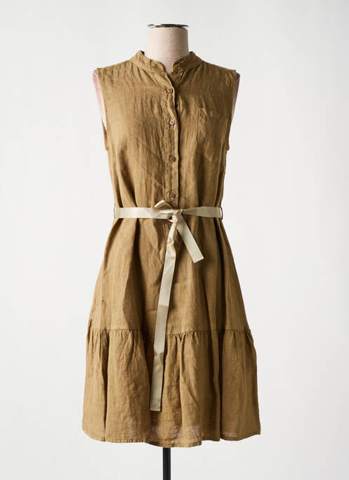 Robe mi-longue sans manche sans manche beige CAFE NOIR femme