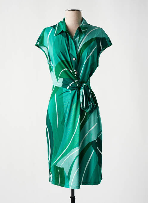 Robe mi-longue vert K-DESIGN pour femme