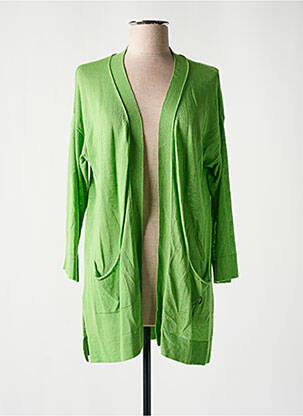 Gilet manches longues vert SEE THE MOON pour femme