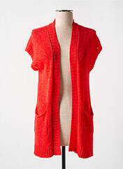 Gilet manches courtes rouge SEE THE MOON pour femme seconde vue