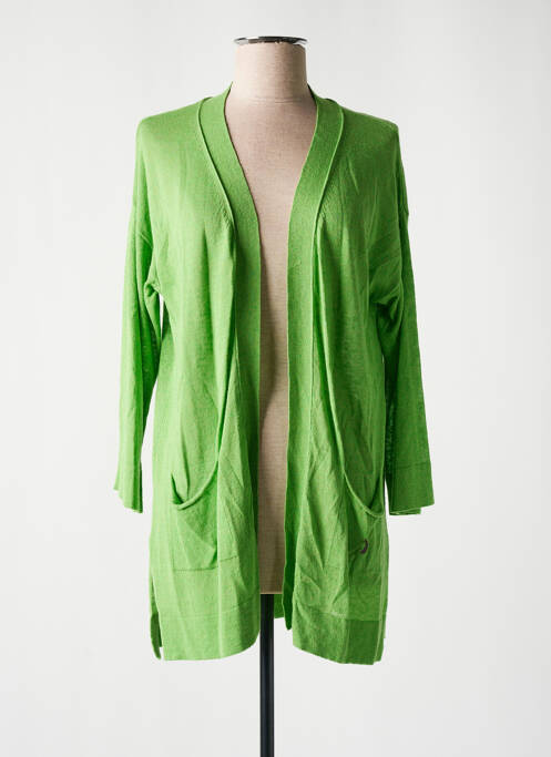 Gilet manches longues manches longues vert SEE THE MOON femme