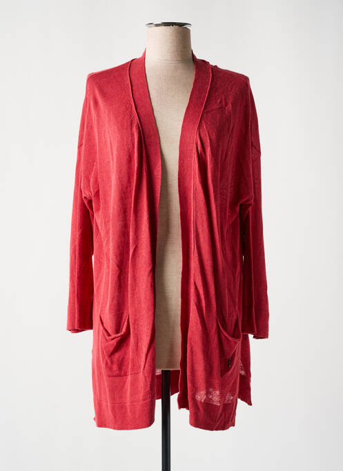 Gilet manches longues manches longues rouge SEE THE MOON femme