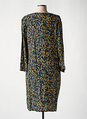 Robe mi-longue imprimé fleurs manches longues bleu LE PETIT BAIGNEUR femme